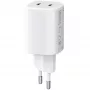 Carregador Xiaomi Nano Turbo 45W branco — 2× USB‑C AC interior para smartphone e tablet