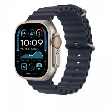 Pulseira Apple 49mm Navy Ocean Band extensão Natural Titanium Finish