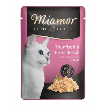 Alimento húmido para gatos Miamor MIAMOR Feine Filets 100 g saco — atum, gatos adultos, com tendência para excesso de peso