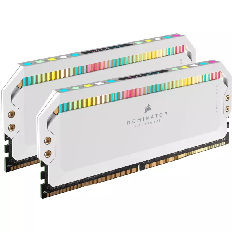 DIMM 64 GB DDR5-5200 2x 32 GB kit duplo branco Dominator Platinum RGB INTEL XMP