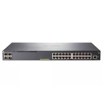 HPE - Série Aruba - Switch - 2540 24G PoE+ 4SFP+ - Gerido - 24 x 10/100/1000 (PoE+) + 4 x 10 Gigabit Ethernet / 1 Gigabit Ethernet SFP+ - Secretária, montagem em rack, montagem na parede