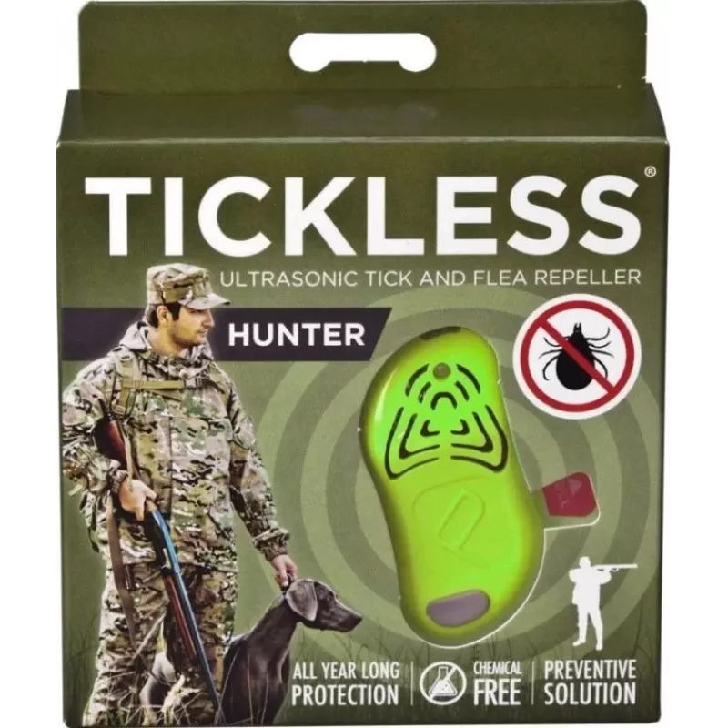 Removedor de carraças por ultrassons TICKLESS, para caçadores HUNTER, verde