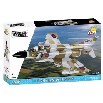 Cobi Blocks F-4M Phantom II modelo de avião militar, conjunto de construção com 728 peças