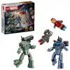 Brinquedo de construção LEGO Marvel Super Heroes Iron Man War Machine conjunto 76320, 204 peças, 2 minifiguras, 100 mm de altura