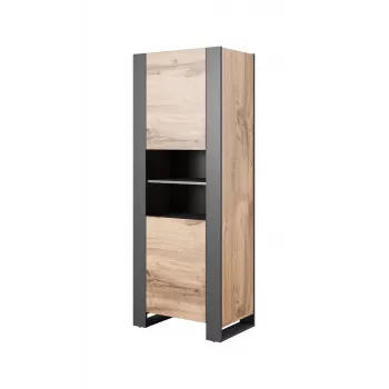 Estante WOOD 65x40x170,5 carvalho Wotan + antracite