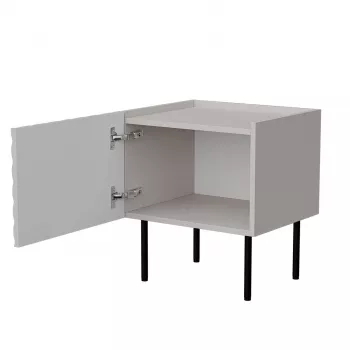 Mesa de cabeceira Cama LUCCA, cama meble, 47x40x52 cm, cashmere, MDF/aglomerado, conjunto de 2