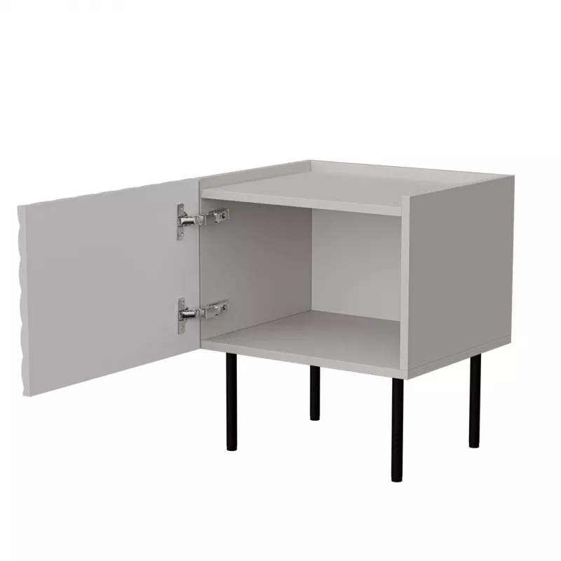 Mesa de cabeceira Cama LUCCA, cama meble, 47x40x52 cm, cashmere, MDF/aglomerado, conjunto de 2