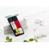 Capa para smartphone iKins para iPhone 11 Pro Mondrian preta — capa de proteção, concha rígida, recortes precisos