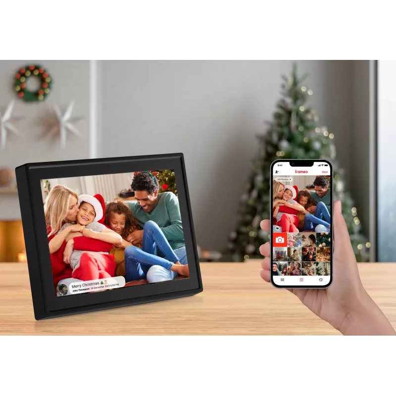 Moldura digital SENCOR SDF1092B 10,1 polegadas ecrã tátil IPS 1280×800 Wi-Fi 4,6 GB MicroSD para montagem na parede