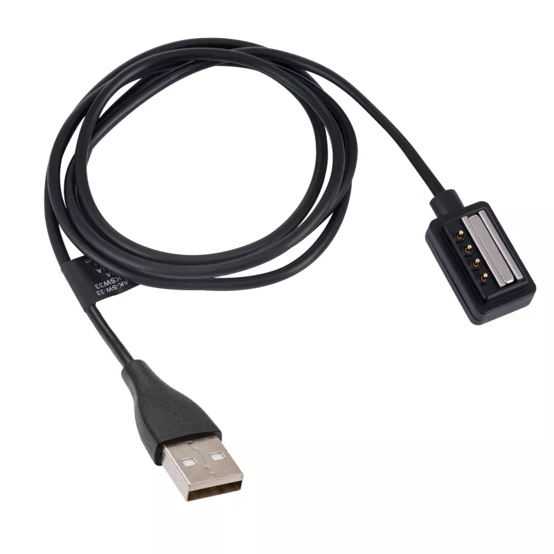 Cabo de carregamento magnético Akyga AK-SW-33 para Suunto 9 / D5 / Spartan Sport, USB-A, 1 m, preto