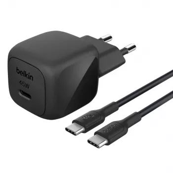 Carregador USB-C Belkin BOOSTCHARGE 45W PD PPS – fonte de alimentação compacta 45W USB-C PD PPS
