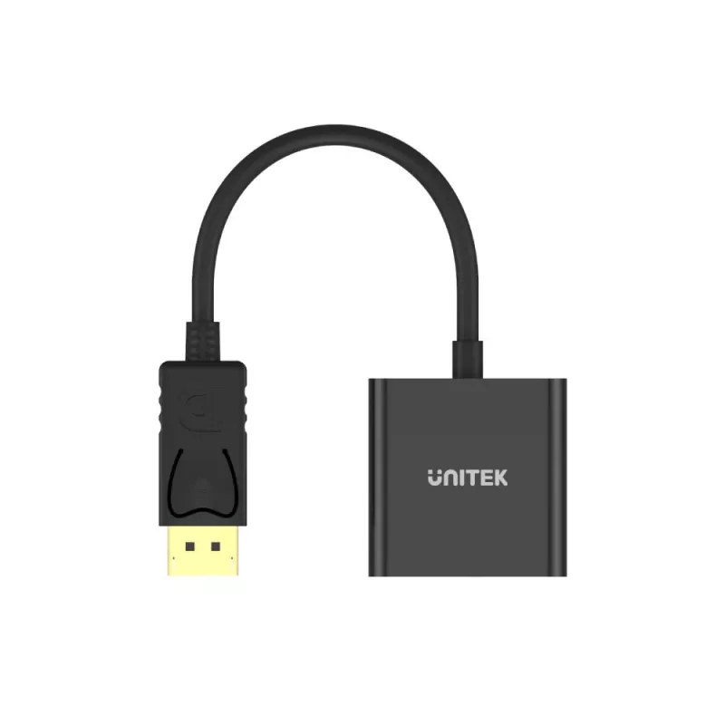 Adaptador UNITEK Y-5118E DisplayPort para VGA preto macho