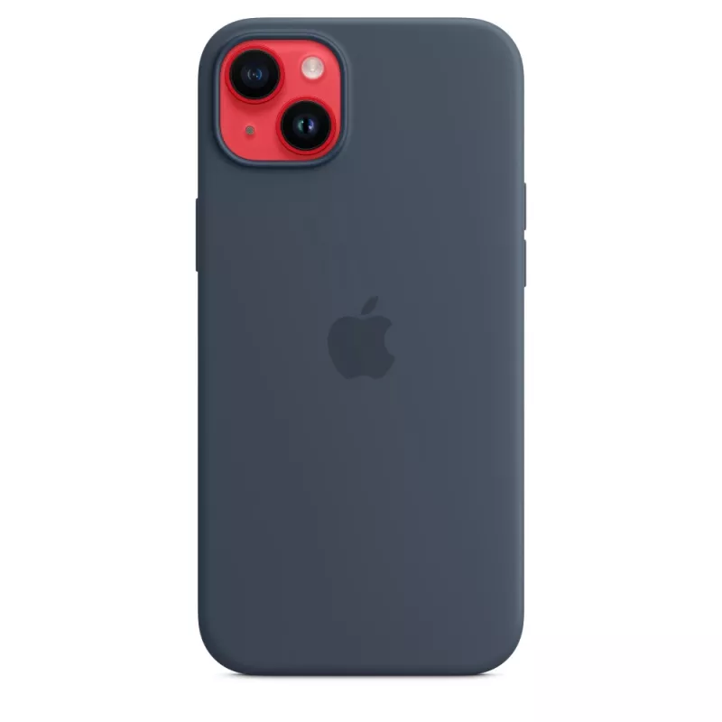 Capa de silicone Apple iPhone 14 Plus MagSafe Storm Blue
