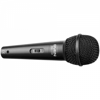 Microfone SVEN MK-110 (com fio, dinâmico, metal, cabo 4,0 m, jack 6,3 / 3,5 mm, preto)