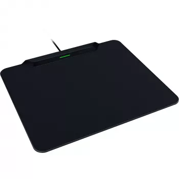 Razer | Tapete de rato gaming sem fios com base de carregamento, Hard Edition | HyperFlux V2 Wireless Charging System | Tapete de rato gaming | 360 x 311 mm | preto