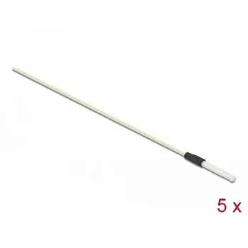 Delock 86781 Cotonetes de limpeza para fibra ótica, 15 cm, branco, 5 unid.