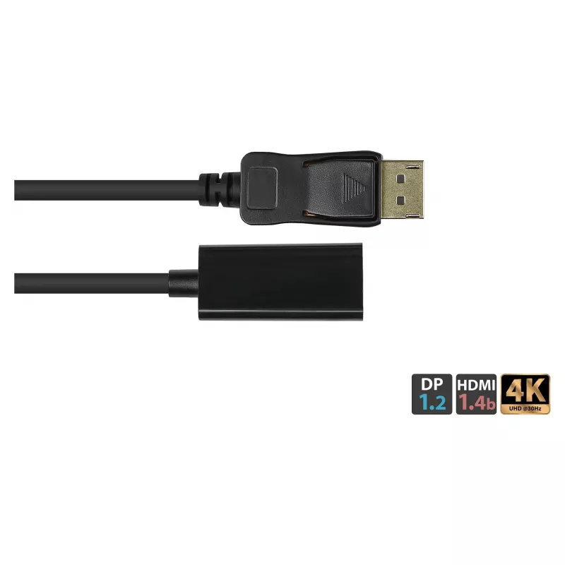 Good Connections adaptador DisplayPort 1.2 macho para HDMI 1.4b fêmea 4K @30Hz aprox. 20cm