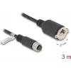 Cabo de rede DeLOCK cabo M12 codificação A 8 pinos fêmea para RJ45 Cat.5e 3 m preto