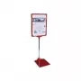Suporte de exposição Franken PSM A3 01 base metálica para documentos A3, vermelho
