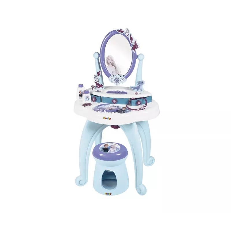 Penteadeira Smoby Frozen 2 em 1 azul roxo 3 a 6 anos