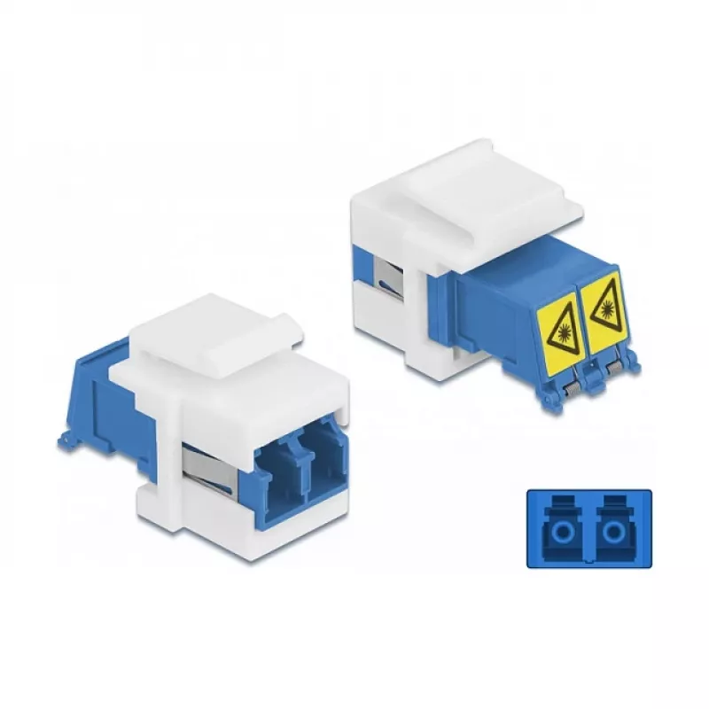 Módulo Keystone conector fêmea LC duplex para conector fêmea LC duplex DeLOCK 86834