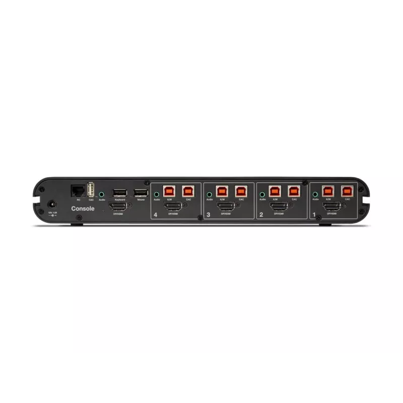 Belkin 4P Sngl Head DP/HDMI para DP/HDMI Video Secure DT KVM Switch PP4.0 (F1DN104KVM-UN-4)