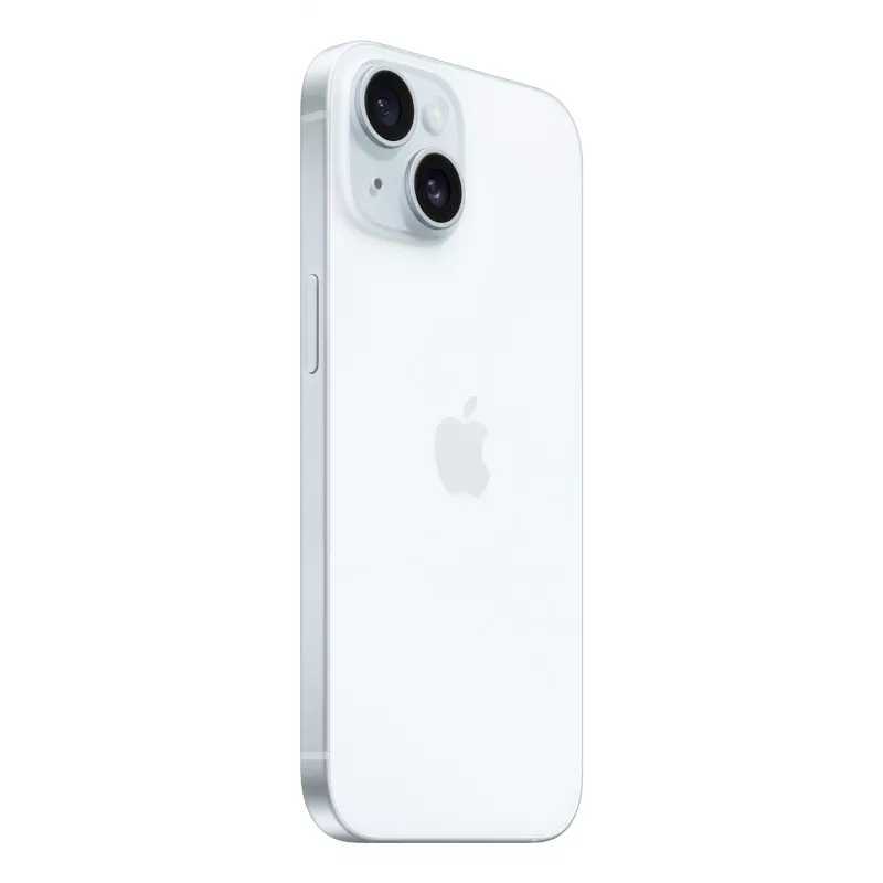 Apple iPhone 15 smartphone 6,1" (15,5 cm) OLED, Dual SIM, A16, 128 GB, câmara dupla de 48 MP, iOS 17, 171 g, azul (versão Índia)