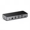 Dock com fios Satechi Triple 4K Display preto prateado 4K Ultra HD 60 Hz