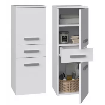 Armário de casa de banho Top e Shop NEL V DDS BIEL — autónomo 300×300×850 mm, 3 prateleiras, branco