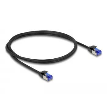 Cabo de rede DeLOCK RJ45 Cat.6A S/FTP fino 1m preto