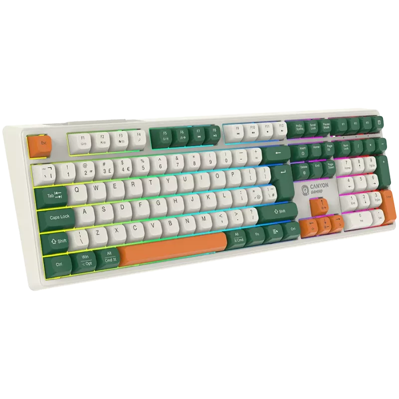 Teclado mecânico sem fios CANYON Shadder GKW-11 RGB Branco