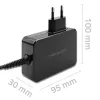 Carregador rápido turbo Qoltec PD 120W | 5-28V | 3-4.5A | USB-C | Preto