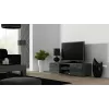 Suporte de TV para cama meble SOHO 140 — 1400×430×370 mm, tampo superior cinzento (aglomerado), estrutura cinzenta