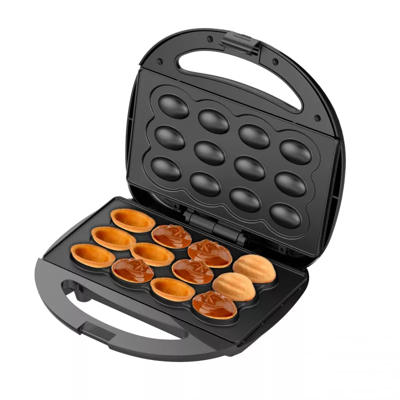 Adler AD 3071 máquina de bolachas de nozes, 750 W, 12 peças, preta
