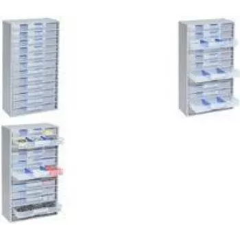 Caixa de armazenamento allit VarioPlus ProM 57/36, 300×565×140 mm, prateada