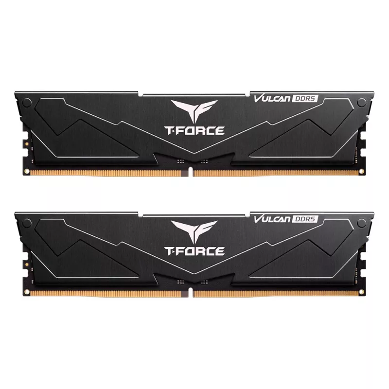 T-FORCE Vulcan - DDR5 - kit - 32 GB: 2 x 16 GB - DIMM 288-PIN - 3000 MHz / PC5-48000 - CL30 - 1,35 V - unbuffered - On-Die-ECC - preto (FLBD532G6000HC30DC01)