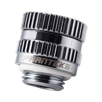 Conector de compressão reto PHANTEKS Glacier M-F G1/4 cromado rotativo — PH-RA_CR_MF