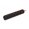 Cabo de extensão elétrica Lanberg PS1-05F-0300-BK 3m 5 tomadas interior preto