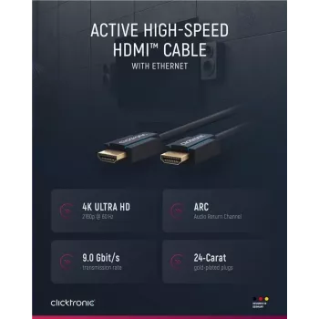 Cabo HDMI ClickTronic 39085 20 m HDMI Type-A (standard) preto (39085)