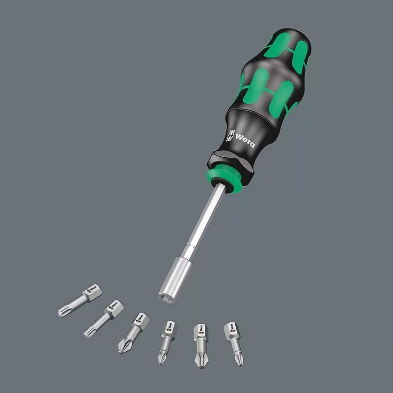 Wera Conjunto de 6 peças KK28 Kraftform compacto com pontas e chaves de fendas