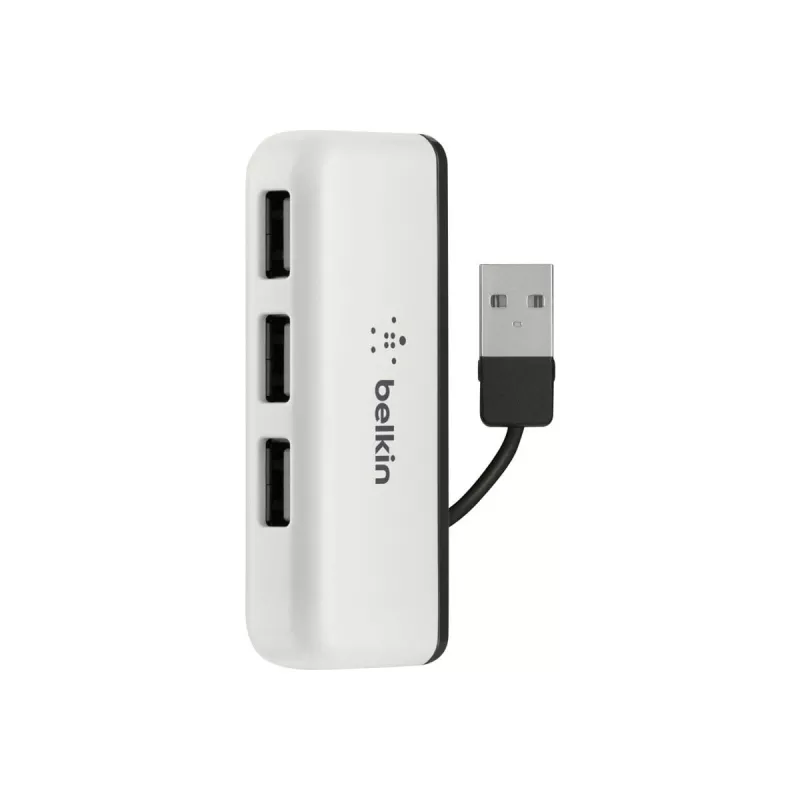 Hub de viagem Belkin USB 2.0 4 portas, prateado, F4U021bt