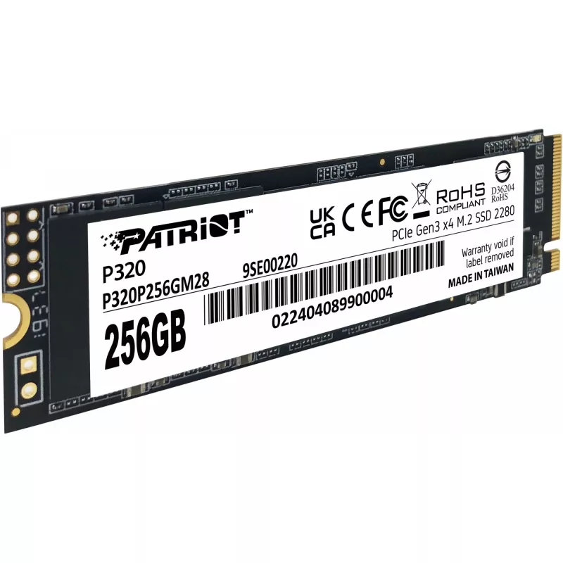 Unidade SSD Patriot P320 256 GB M.2 2280 PCIe 3.0 x4 NVMe