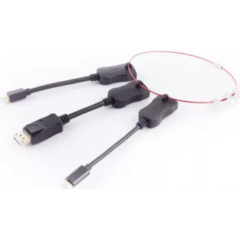 Conjunto de adaptadores ShiverPeaks 10-01020 – adaptador HDMI-A para DisplayPort / Mini / USB-C