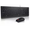 Conjunto de teclado e rato com fios Lenovo Essential 4X31R64445 — teclado de tamanho completo com fios USB e rato com fios USB