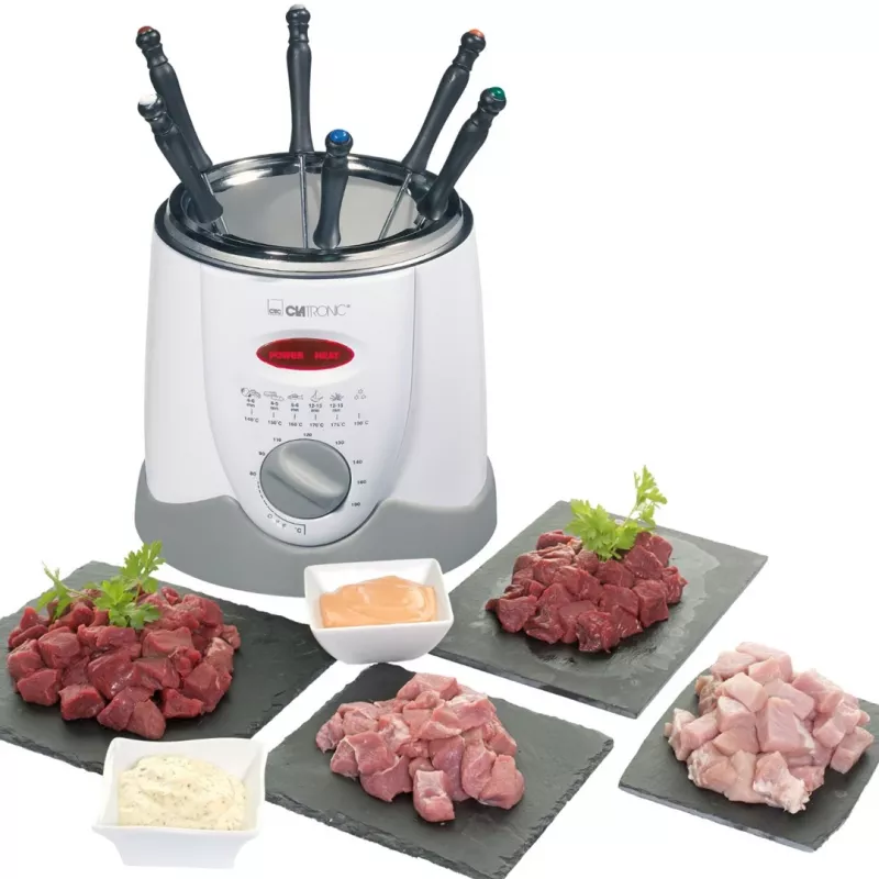 Fritadeira Clatronic FFR 2916 Single 1 L de bancada 900 W cinzenta, branca