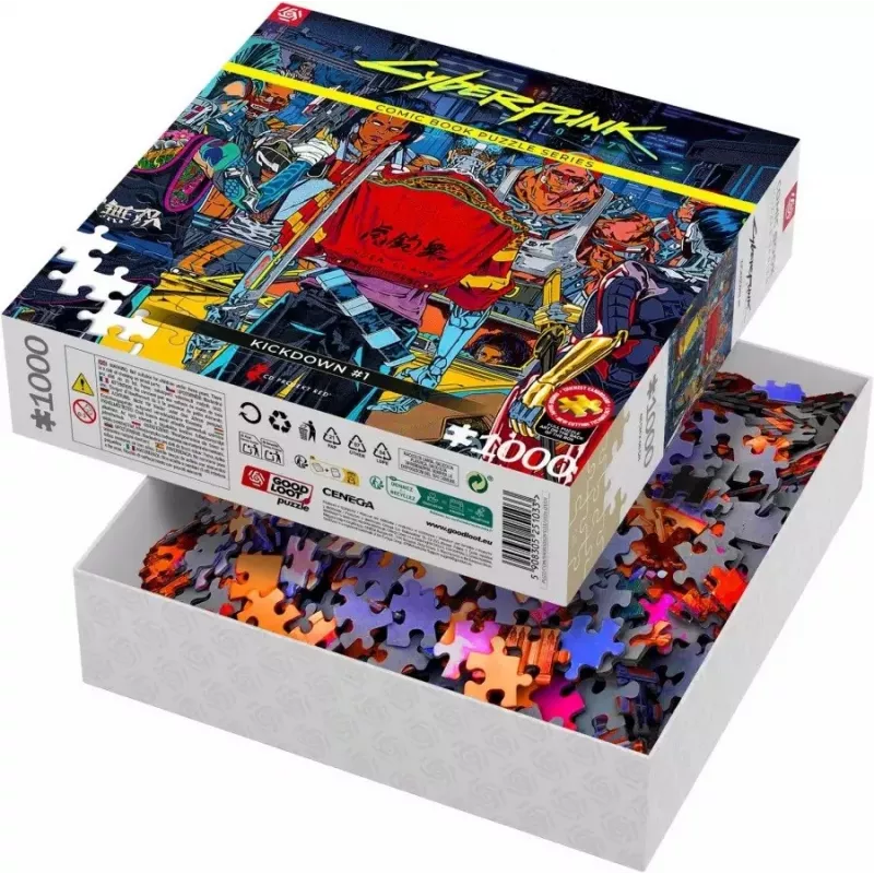 Puzzle Good Loot Comic Book: Cyberpunk 2077 Kickdown, 1000 peças