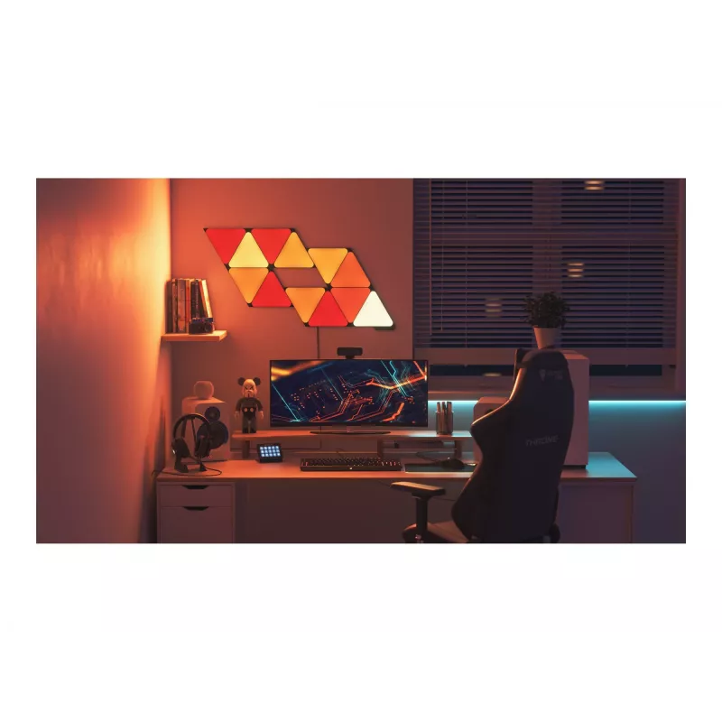 Painel inteligente Nanoleaf NL47-0101TW-3PK Wi-Fi Preto 3 unidades