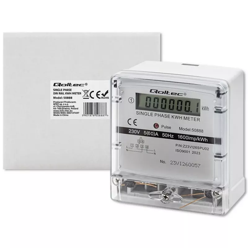 Contador de consumo de energia eletrónico monofásico 230V LDC