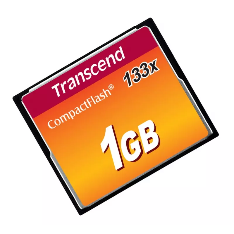 Transcend - Cartão de memória flash - 1GB - 133x - Cartão CompactFlash (TS1GCF133)