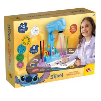 Conjunto escolar de desenho com projetor Stitch